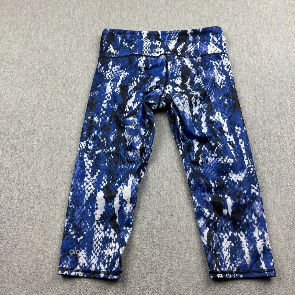 Alo Yoga Leggings Womens XS Blue Airbrush Capri 18